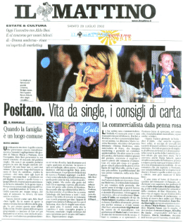 Oggi l`incontro con Aldo Busi " ` E al concorso per nuovi talenti di