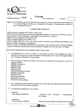 delib 489 del 10.6.2015 - Ospedale San Carlo Borromeo