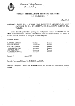 Delibera Rateizzazione Tares 2013 utenze non domestiche