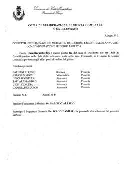 Delibera compensazione Tares 2013