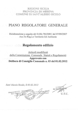 Scarica regolamento edilizio - Comune di Sant`Alessio Siculo