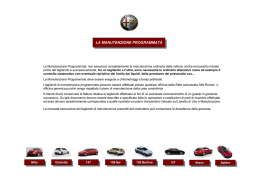 LA MANUTENZIONE PROGRAMMATA LA