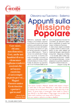 Missione Popolare - Ancelle della Carit&agrave;