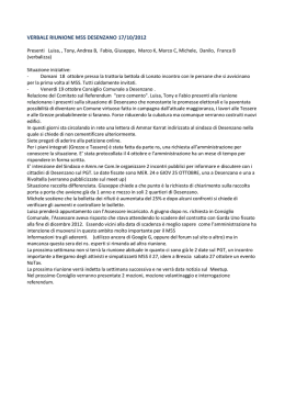 VERBALE RIUNIONE M5S DESENZANO 17/10/2012