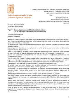 Ordine Francescano Secolare D`Italia Fraternit&agrave; regionale di