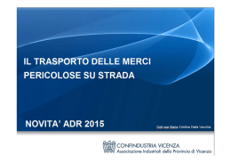 il trasporto delle merci pericolose su strada novit&agrave; adr 2015