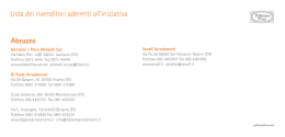 Lista dei rivenditori aderenti all`iniziativa Abruzzo