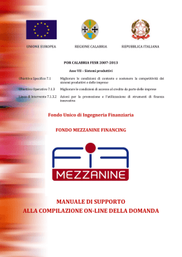 Manuale Mezzanine Financing
