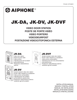JK-DA/DV/DVF Instructions