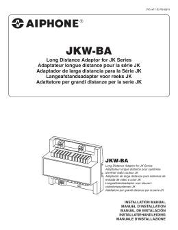 JKW-BA Instructions