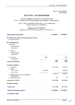 ALFA S.R.L. IN LIQUIDAZIONE