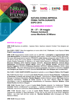 NATURA DONNA IMPRESA PRIMA TAPPA DURANTE EXPO 2015