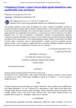 Urbanistica.Tettoie e ripari esterni dagli agenti atmosferici sono
