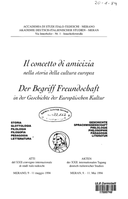 Der Begriff Freundschaft