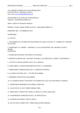 14 febbraio 2015 - Accademia Fiorentina di Papirologia