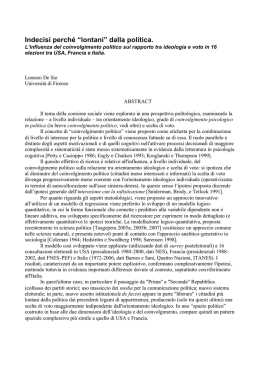 Paper - Facolt&agrave; di Sociologia