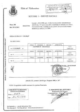 SETTORE I_ SERVIZI SOCIALI _
