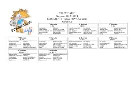 2014 ESORDIENTI 1°anno NOVARA autun Girone A