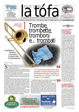 Trombe, trombette, tromboni e... trombati