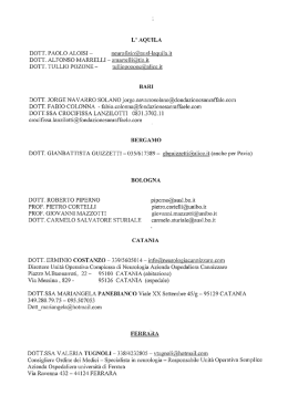 Elenco degli Esperti - Ordine dei Medici di Bologna