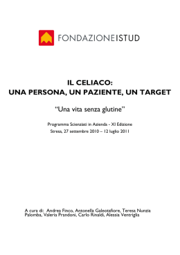 IL CELIACO: UNA PERSONA, UN PAZIENTE, UN TARGET