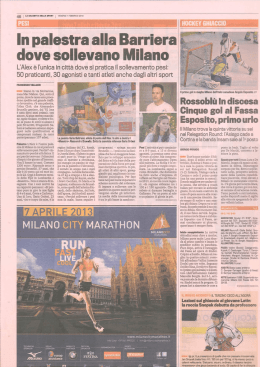 In palestra alla Barriera dove sollevano Milano