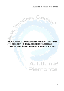 RELAZIONE DI ACCOMPAGNAMENTO REDATTA AI