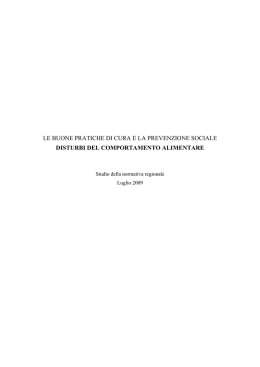 Sintesi della normativa regionale in materia di DCA