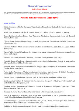 Bibliografia “napoleonica” - Associazione Napoleonica d`Italia