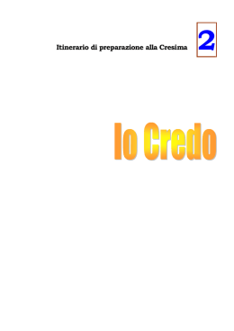 Itinerario di preparazione alla Cresima
