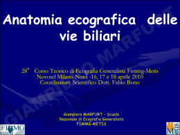 anatomia ecografica delle vie biliari - dr. giampiero