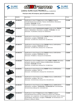 Listino SURE ELECTRONICS(rev. 21/08/2015)