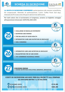 Scheda prenotazione eventi