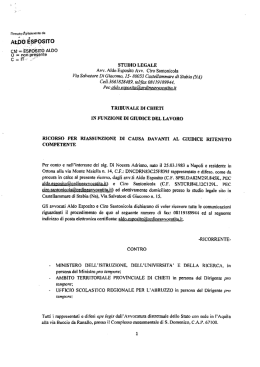 Ance: EsPQSITO - Ufficio Scolastico Regionale per l`Abruzzo