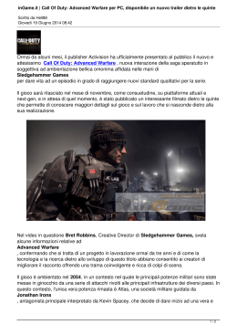 Advanced Warfare per PC, disponibile un nuovo trailer