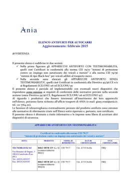 Elenco antifurti per autocarri