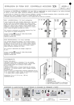 Page 1 ISTRUZIONI DI POSA SIST. CONTROLLO ACCESSO SCA
