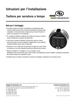 Istruzioni per l`installazione