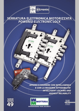 serratura elettronica motorizzata powered electronic lock