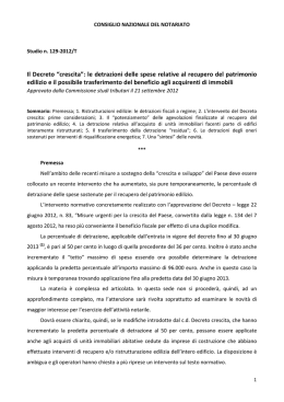 Il Decreto &ldquo;crescita&rdquo;: le detrazioni delle spese
