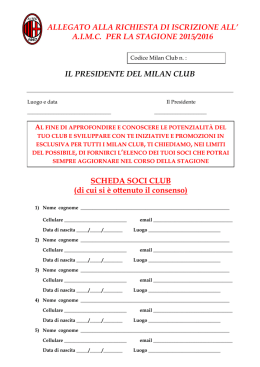 Iscrizione 2015-2016 scheda SOCI