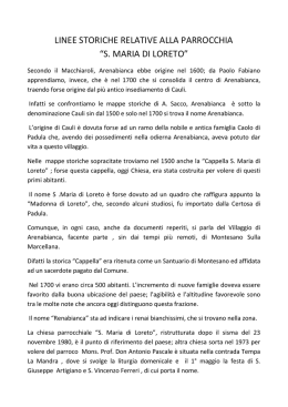 LINEE STORICHE RELATIVE ALLA PARROCCHIA &ldquo;S. MARIA DI