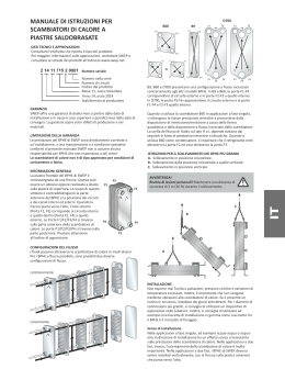 manuale di istruzioni per scambiatori di calore a piastre