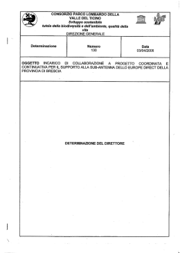 Incarico di collaborazione a progetto coordinata e