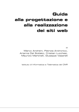 Guida alla progettazione e alla realizzazione dei siti web