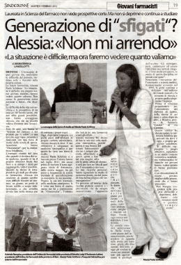 Generazione di &ldquo;sfigati&rdquo;? Alessia: >