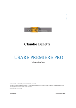 Adobe Premiere Pro 7.0 Manuale Italiano