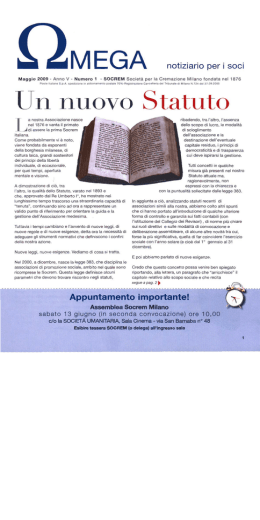 Un nuovo Statuto