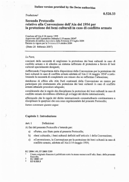 Secondo Protocollo relativo alla Convenzione dell`Aia del