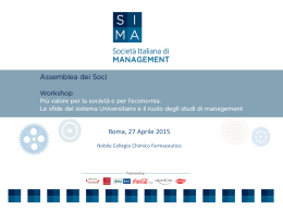 Presentazioe ssemblea dei Soci - Società Italiana di Management